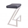 Armen Living Atlantis 30" Bar Height Backless Brushed Stainless Steel Bar Stool 007