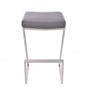 Armen Living Atlantis 30" Bar Height Backless Brushed Stainless Steel Bar Stool 002