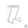 Armen Living Atlantis 30" Bar Height Backless Brushed Stainless Steel Bar Stool Seat Dimension