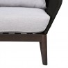 Armen Living Athos Indoor Outdoor 3 Seater Sofa in Dark Eucalyptus Wood with Latte Rope and Grey Cushions-Legs