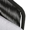 Armen Living Athos Indoor Outdoor 3 Seater Sofa in Light Eucalyptus Wood with Latte Rope and Grey Cushions- Sofa Arm