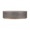 Armen Living Anais Concrete and Brass Oval Coffee Table Front