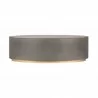 Armen Living Anais Concrete and Brass Oval Coffee Table Front - Armen Living Anais Concrete and Brass Oval Coffee Table Front