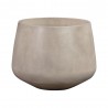 Armen Living Amethyst Large Round Lightweight Concrete Indoor Or Outdoor Planter In White Front