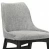 Armen Living Azalea Gray Fabric and Black Wood Dining Side Chairs- Side Half - Armen Living Azalea Gray Fabric and Black Wood Dining Side Chairs- Side Half