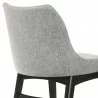 Armen Living Azalea Gray Fabric and Black Wood Dining Side Chairs- Back Half - Armen Living Azalea Gray Fabric and Black Wood Dining Side Chairs- Back Half