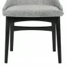 Armen Living Azalea Gray Fabric and Black Wood Dining Side Chairs- Legs - Armen Living Azalea Gray Fabric and Black Wood Dining Side Chairs- Legs