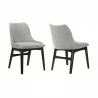 Armen Living Azalea Gray Fabric and Black Wood Dining Side Chairs- Set  - Armen Living Azalea Gray Fabric and Black Wood Dining Side Chairs- Set 