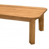 Armen Living Bahamas Outdoor Rectangular Teak Wood Coffee Table Half View