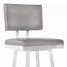 Armen Living Balboa Swivel Vintage Grey and Brushed Stainless Steel Bar Stool 004