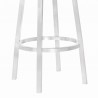 Armen Living Balboa Swivel Vintage Grey and Brushed Stainless Steel Bar Stool 006