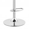 Brock Adjustable Gray Faux Leather and Walnut Wood with Chrome Finish Bar Stool 006