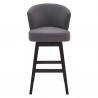 Armen Living Brandy 26" Counter Height Wood Swivel Barstool In Espresso Finish 001