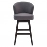 Armen Living Brandy 30" Counter Height Wood Swivel Barstool In Espresso Finish 001