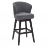 Armen Living Brandy 26" Counter Height Wood Swivel Barstool In Espresso Finish 002