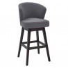 Armen Living Brandy 30" Counter Height Wood Swivel Barstool In Espresso Finish 002
