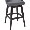 Armen Living Brandy 30" Counter Height Wood Swivel Barstool In Espresso Finish 006