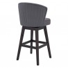 Armen Living Brandy 30" Counter Height Wood Swivel Barstool In Espresso Finish 005