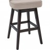 Brandy 26" Counter Height Wood Swivel Barstool in Espresso Finish with Tan Fabric 001
