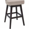 Brandy 30" Counter Height Wood Swivel Barstool in Espresso Finish with Tan Fabric 001