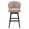 Brandy 26" Counter Height Wood Swivel Barstool in Espresso Finish with Tan Fabric 002