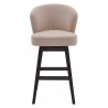 Brandy 30" Counter Height Wood Swivel Barstool in Espresso Finish with Tan Fabric 002