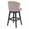 Brandy 26" Counter Height Wood Swivel Barstool in Espresso Finish with Tan Fabric 003