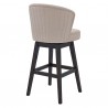 Brandy 30" Counter Height Wood Swivel Barstool in Espresso Finish with Tan Fabric 003