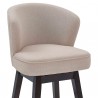 Brandy 26" Counter Height Wood Swivel Barstool in Espresso Finish with Tan Fabric 007