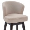 Brandy 30" Counter Height Wood Swivel Barstool in Espresso Finish with Tan Fabric 007