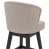 Brandy 26" Counter Height Wood Swivel Barstool in Espresso Finish with Tan Fabric 006