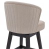 Brandy 30" Counter Height Wood Swivel Barstool in Espresso Finish with Tan Fabric 006