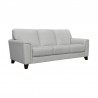 Armen Living Bergen 87" Dove Gray Genuine Leather Square Arm Sofa -  Side Angle