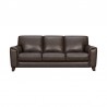 Armen Living Bergen 87" Espresso Genuine Leather Square Arm Sofa- Front