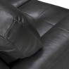 Armen Living Bergen 87" Pewter Genuine Leather Square Arm Sofa- Top