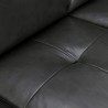 Armen Living Bergen 87" Pewter Genuine Leather Square Arm Sofa- Seat