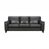 Armen Living Bergen 87" Pewter Genuine Leather Square Arm Sofa- Front