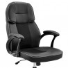 Armen Living Bender Adjustable Racing Gaming Chair In Faux Leather With Dark Grey Accents 08
