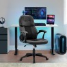 Armen Living Bender Adjustable Racing Gaming Chair In Faux Leather With Dark Grey Accents 01
