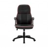 Armen Living Bender Adjustable Racing Gaming Chair In Faux Leather With Dark Grey Accents 011