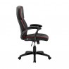 Armen Living Bender Adjustable Racing Gaming Chair In Faux Leather With Dark Grey Accents 012