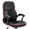 Armen Living Bender Adjustable Racing Gaming Chair In Faux Leather With Dark Grey Accents 013