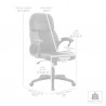 Armen Living Bender Adjustable Racing Gaming Chair In Faux Leather With Dark Grey Accents 019