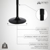 Armen Living Bentley Adjustable Pub Table in Black Brushed Wood and Black Metal finish