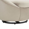 Bella Biege Velvet Swivel Accent Chair with Black Base 6