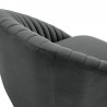 Bella Dark Gray Velvet Swivel Accent Chair with Black Base 5