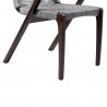 Brielle Outdoor Patio Eucalyptus Wood Dining Chairs in Light Finish with Charcoal Rope - Leg Close-Up