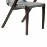 Brielle Outdoor Patio Eucalyptus Wood Dining Chairs in Light Finish with Charcoal Rope - Leg Close-Up - Brielle Outdoor Patio Eucalyptus Wood Dining Chairs in Light Finish with Charcoal Rope - Leg Close-Up