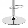  Benson Adjustable Gray Faux Leather and Black Wood Bar Stool with Chrome Base 006