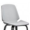 Brinley Gray Faux Leather and Black Wood Dining Room Accent Chair